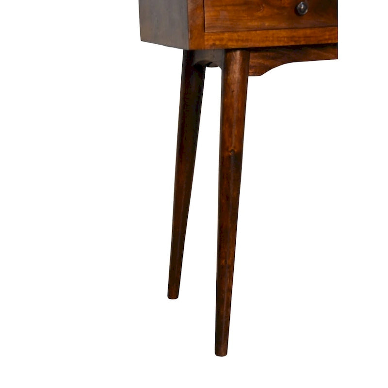 Chestnut Hallway 2 Drawer Console Table Solid Wood 35 Inch