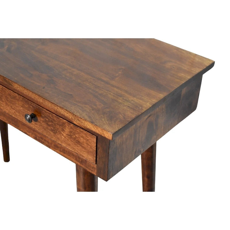 Chestnut Hallway 2 Drawer Console Table Solid Wood 35 Inch