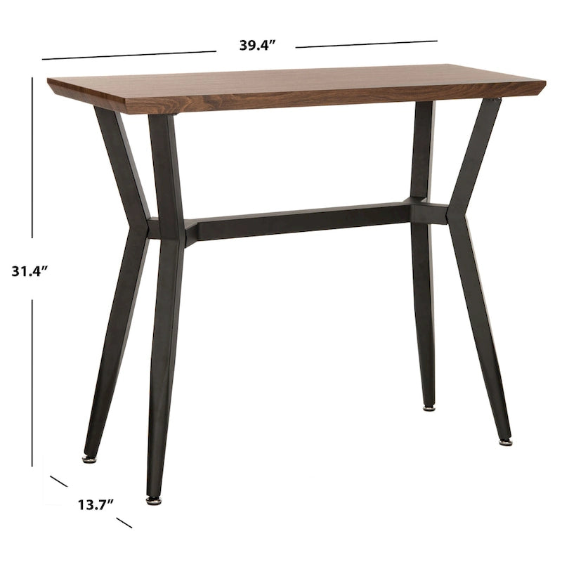Brown/Black Console Table - 39W x 14D x 31H