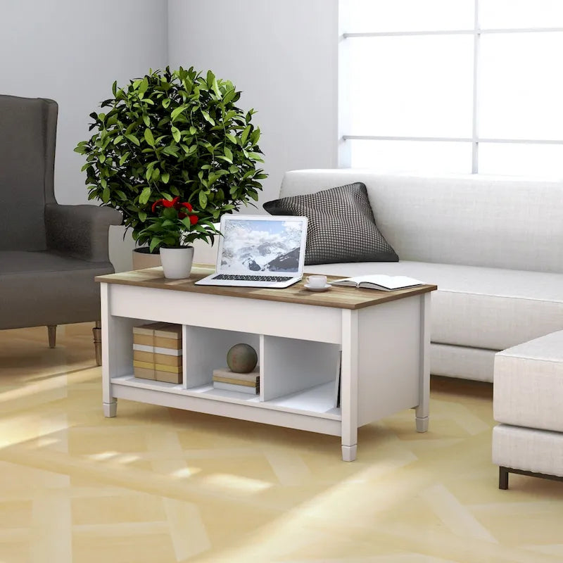 Lift Top Coffee Table with Hidden Compartment and Storage