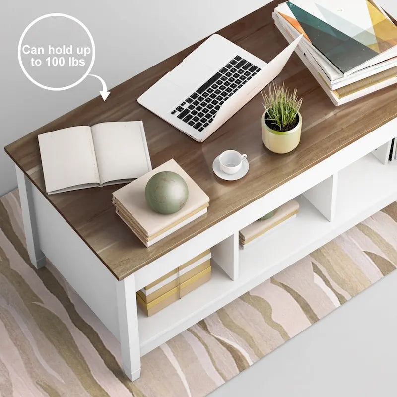 Lift Top Coffee Table with Hidden Compartment and Storage