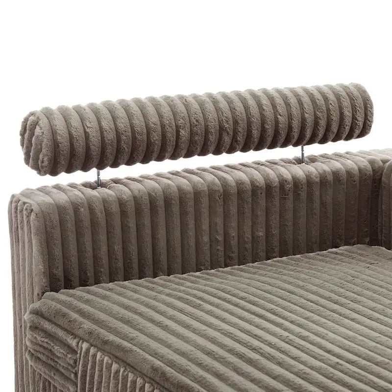 Upholstered Plush Chaise Lounge Chair