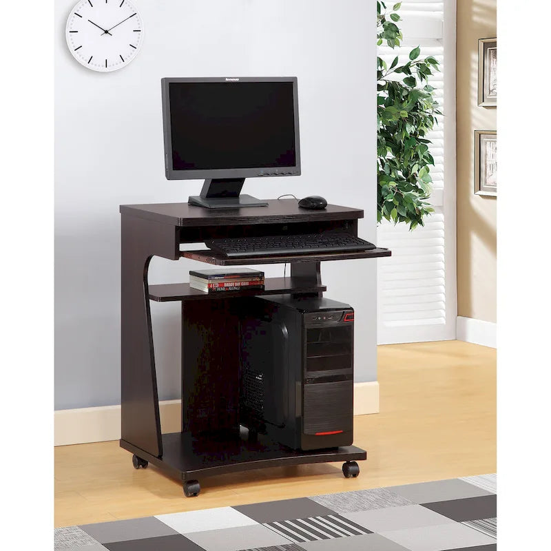 Multi-Purpose Kitchen Cart with One Gliding Shelf and Two Shelves
