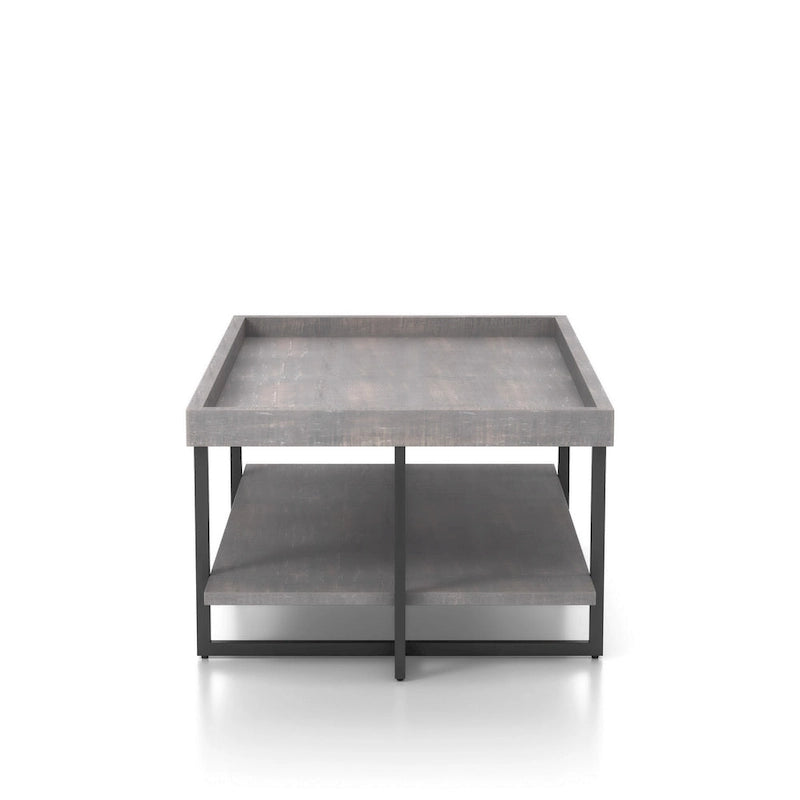 Table basse de transition en métal à 1 étagère de 47 po