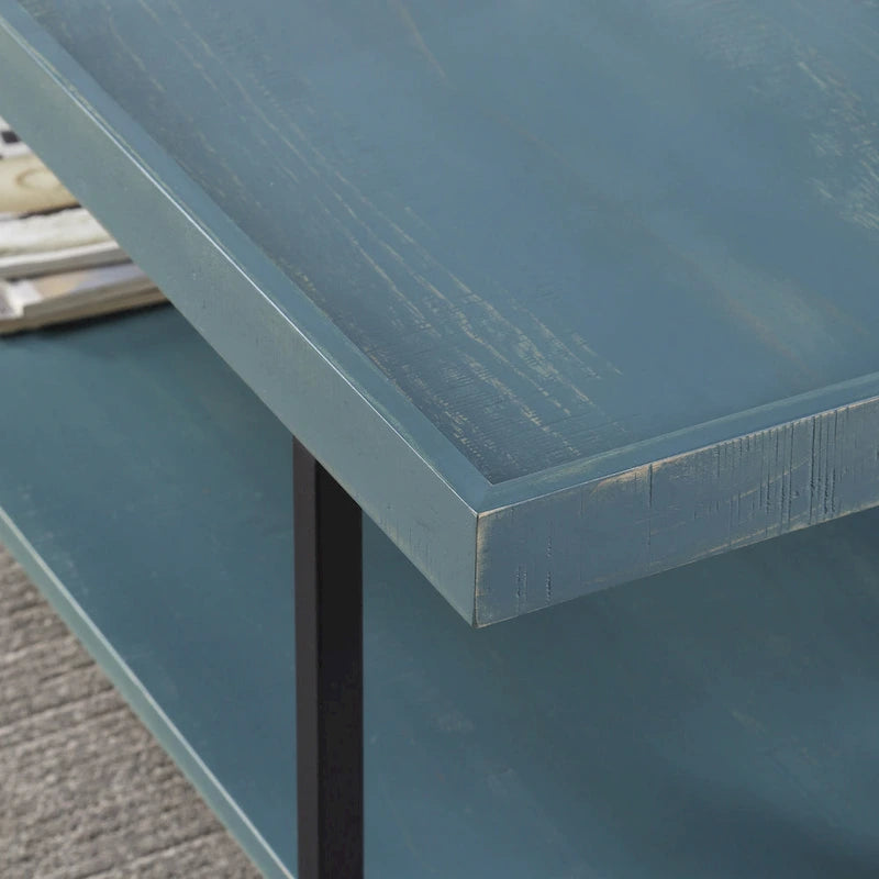 Table basse de transition en métal à 1 étagère de 47 po