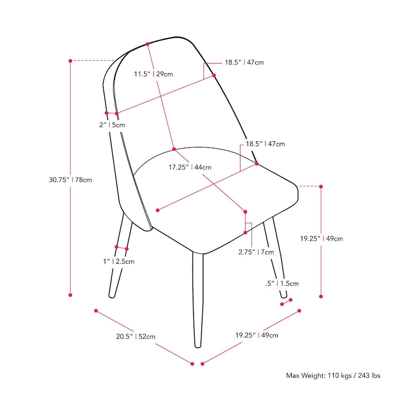 Velvet Upholstered Dining Chair