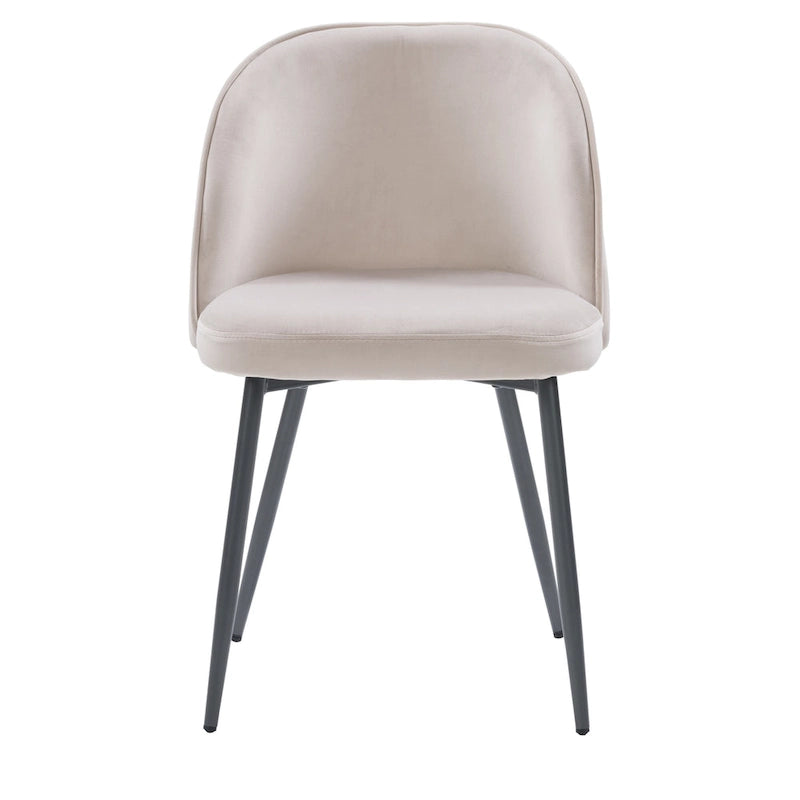 Chaise de salle à manger tapissée de velours