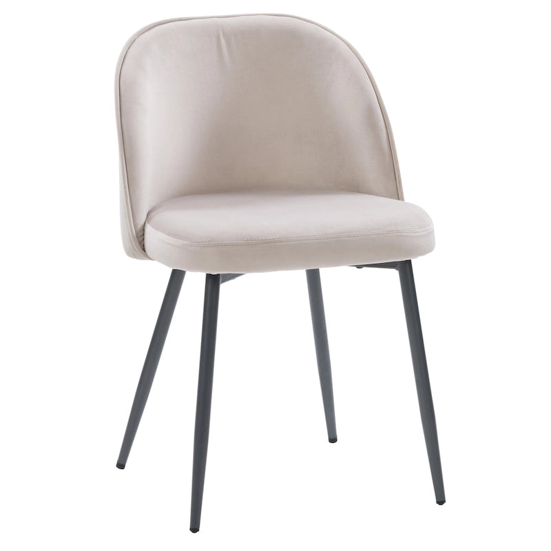 Chaise de salle à manger tapissée de velours