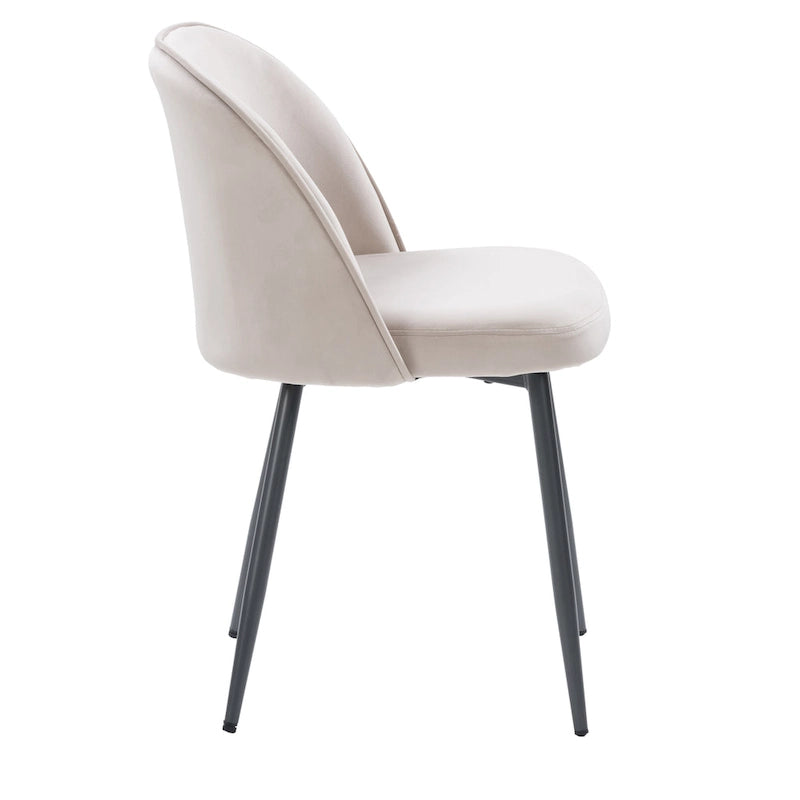 Chaise de salle à manger tapissée de velours