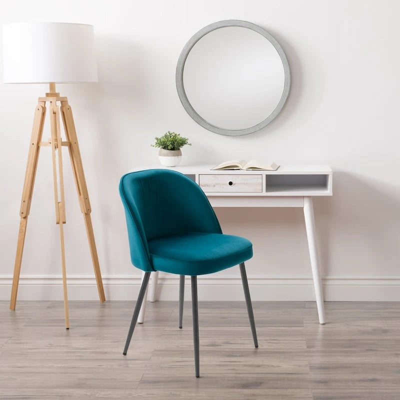 Chaise de salle à manger tapissée de velours