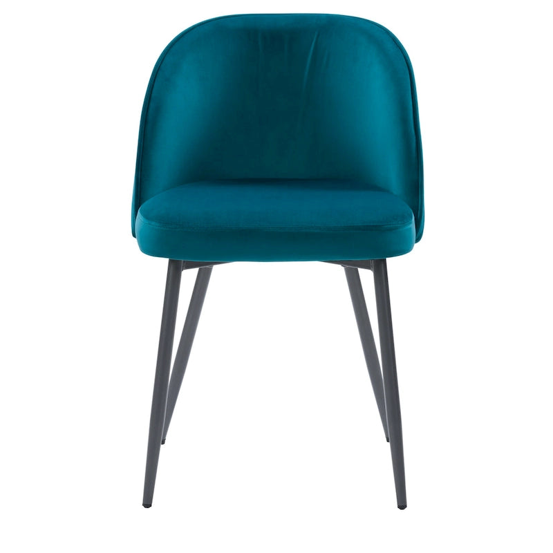 Chaise de salle à manger tapissée de velours