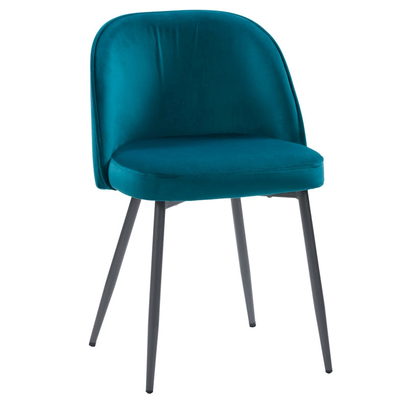 Chaise de salle à manger tapissée de velours