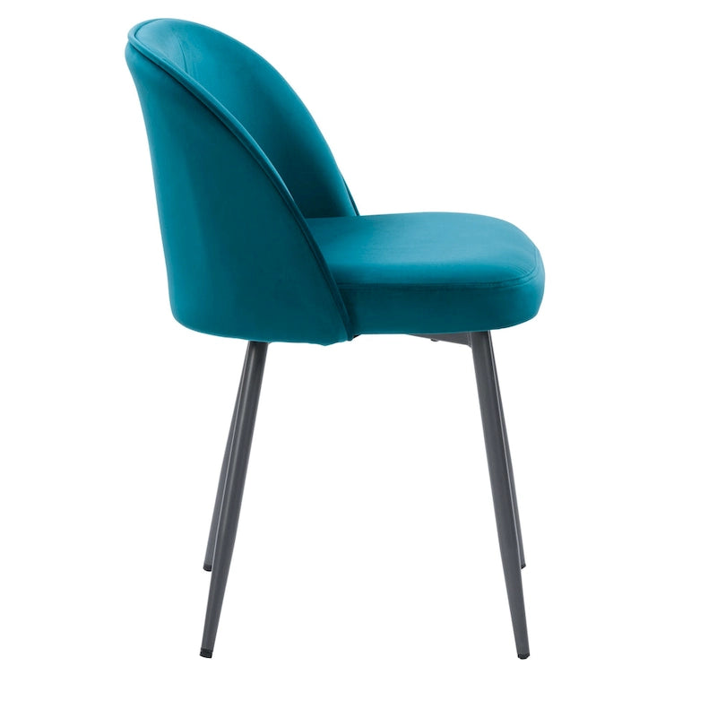 Chaise de salle à manger tapissée de velours