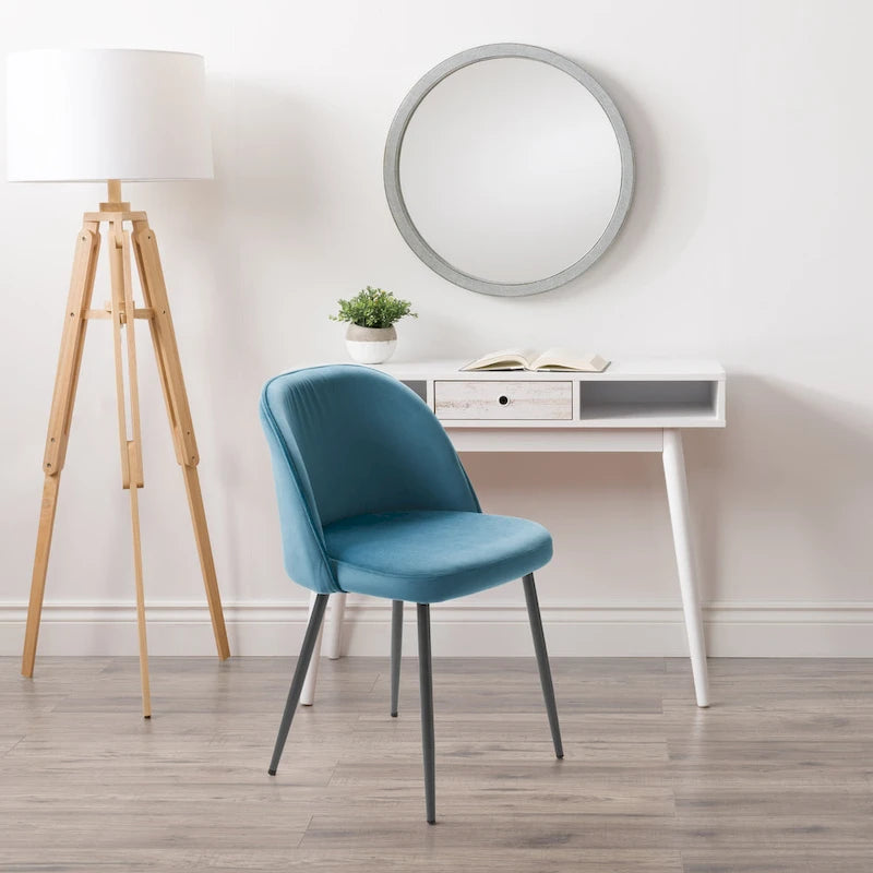 Chaise de salle à manger tapissée de velours