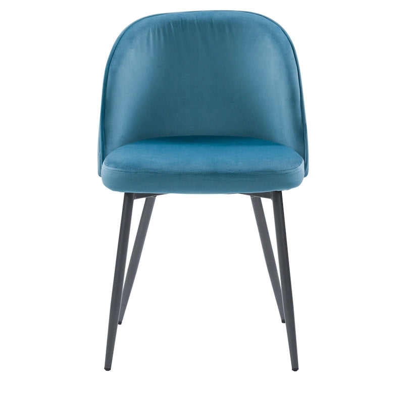 Chaise de salle à manger tapissée de velours