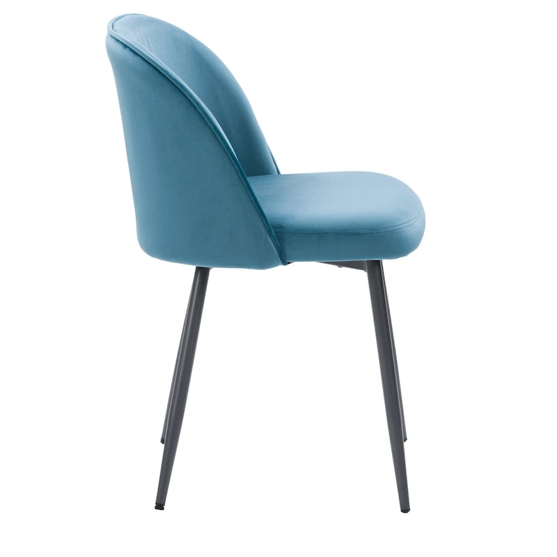 Chaise de salle à manger tapissée de velours
