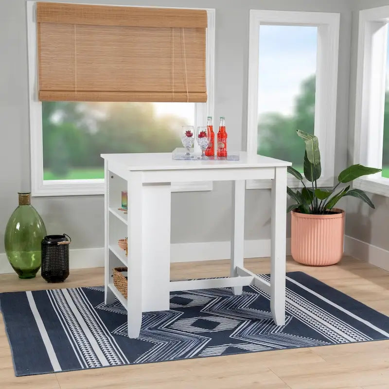 Table haute blanche peu encombrante