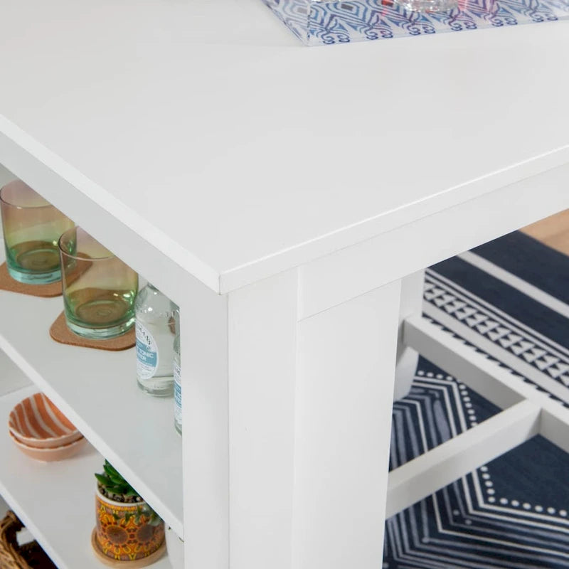 Table haute blanche peu encombrante