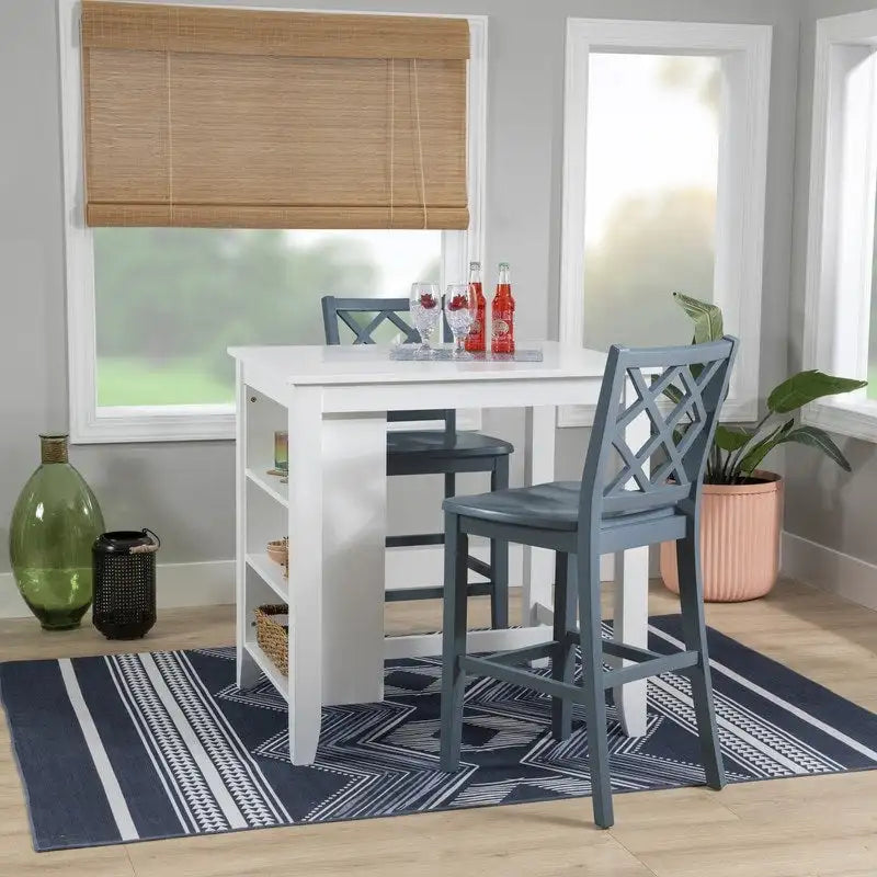 Table haute blanche peu encombrante