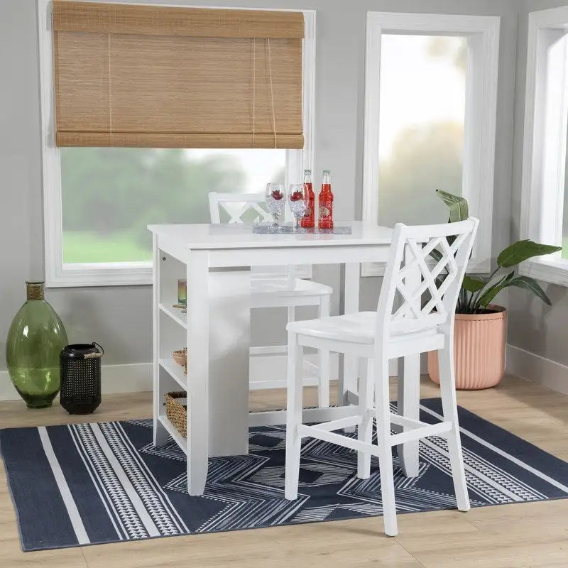 Table haute blanche peu encombrante