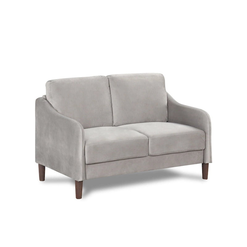 Modern 52-inch Velvet Upholstered Loveseat with Cushions