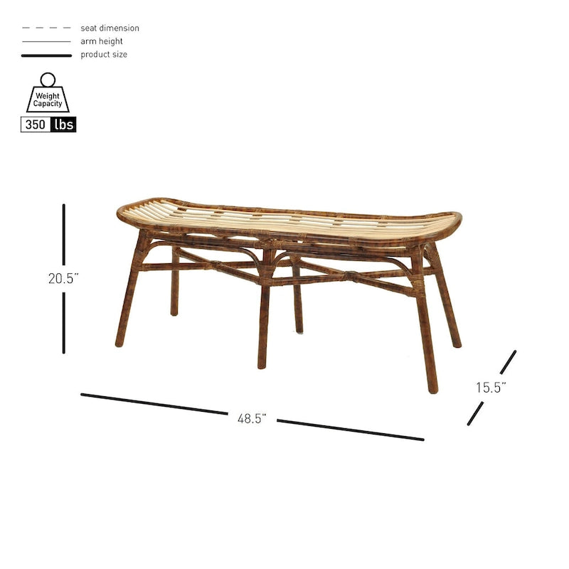 Banc en rotin