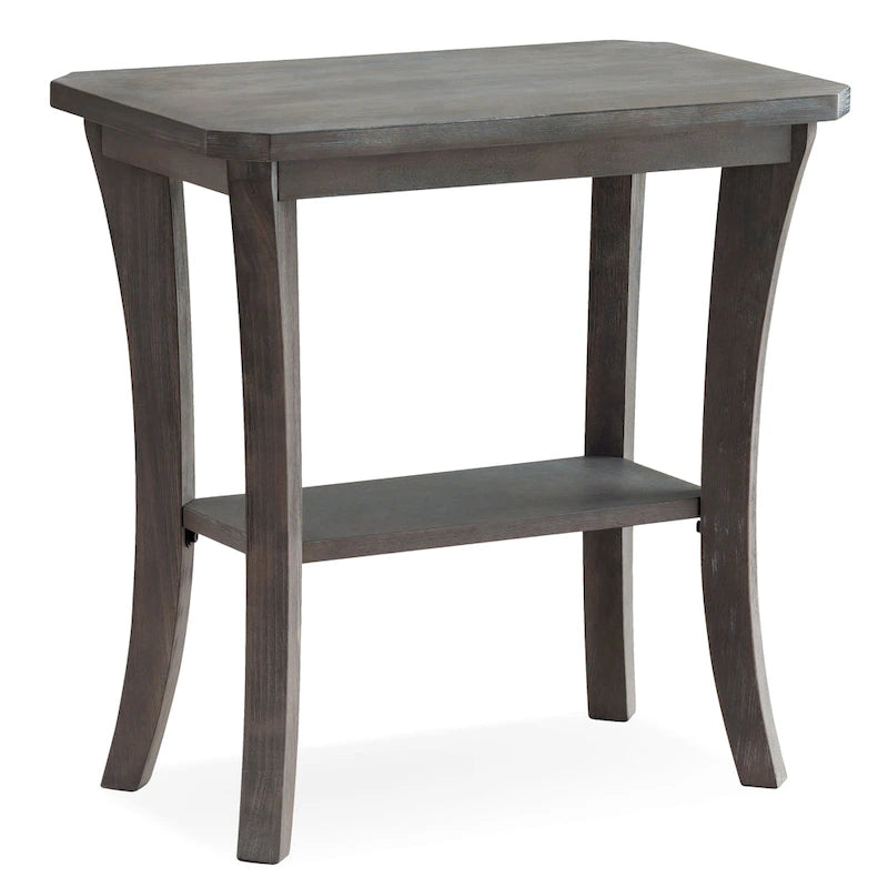 Narrow End Table with Shelf