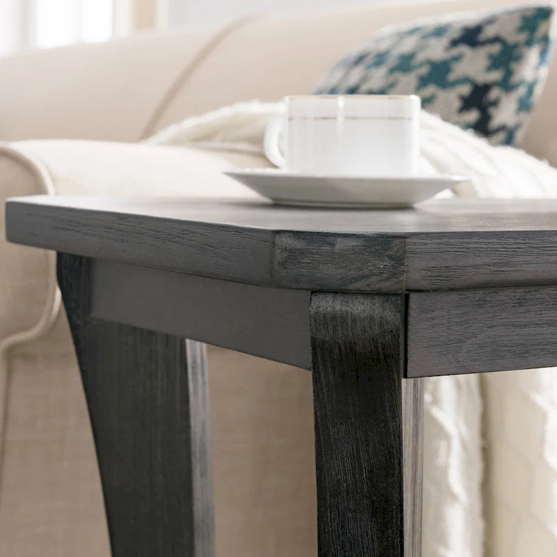 Narrow End Table with Shelf