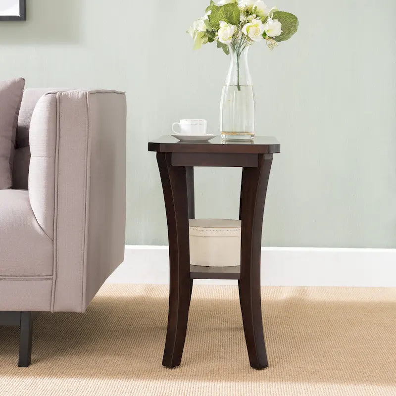 Narrow End Table with Shelf