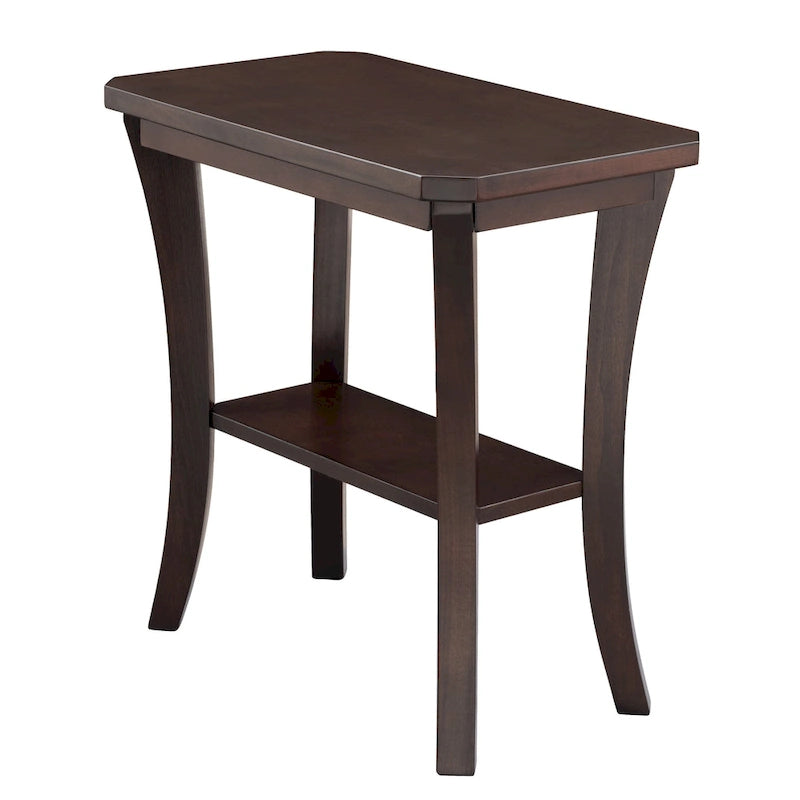 Narrow End Table with Shelf