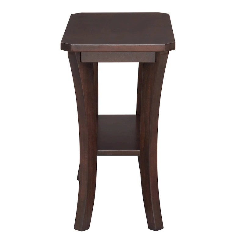 Narrow End Table with Shelf