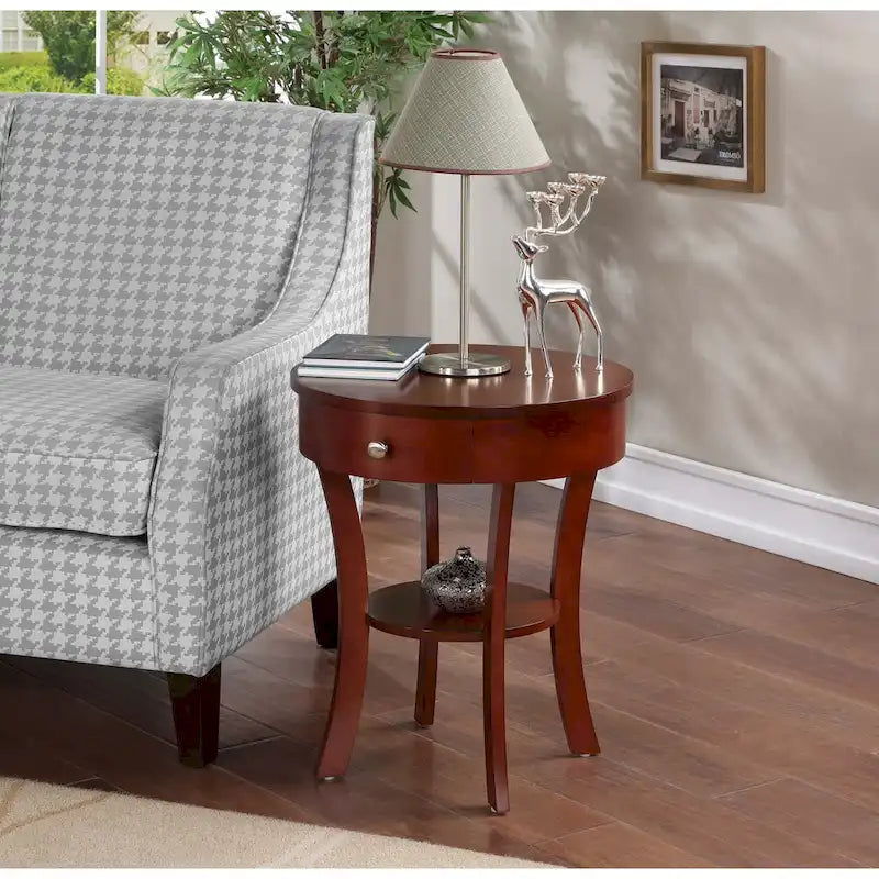 1 Drawer End Table with Shelf