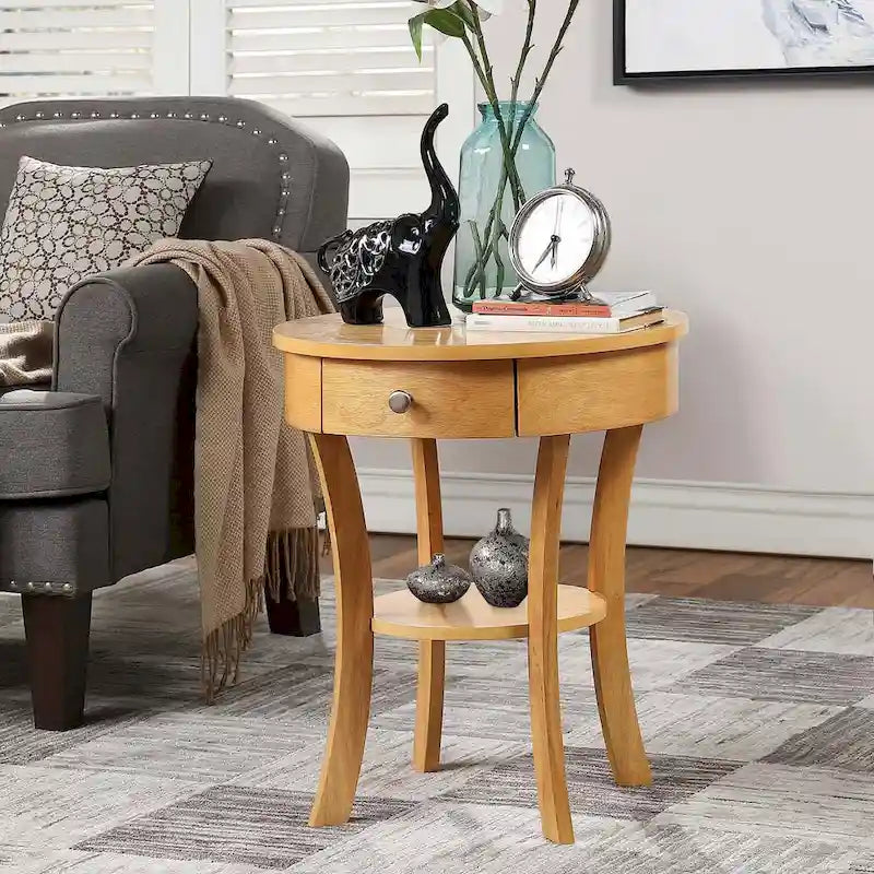 1 Drawer End Table with Shelf