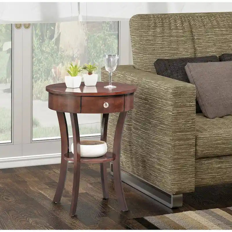 1 Drawer End Table with Shelf