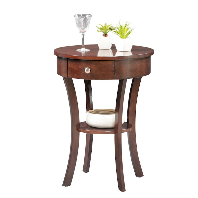 1 Drawer End Table with Shelf