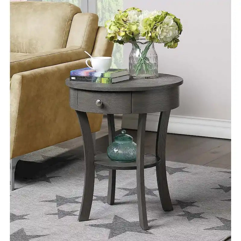 1 Drawer End Table with Shelf
