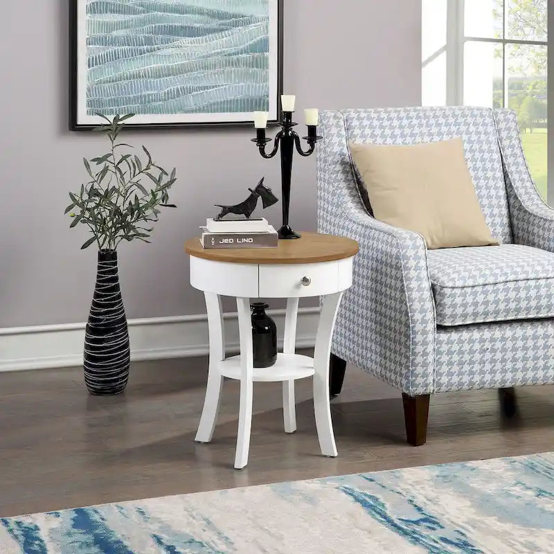 1 Drawer End Table with Shelf