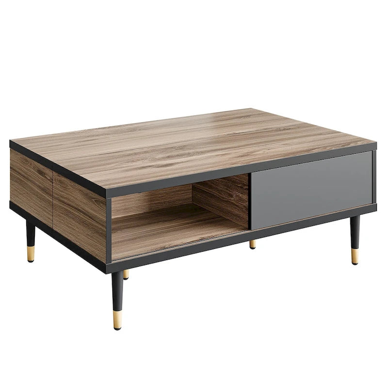Meuble TV pour téléviseurs de 85 pouces, centre de divertissement avec rangements et portes coulissantes, long meuble média 2-en-1 pour salon