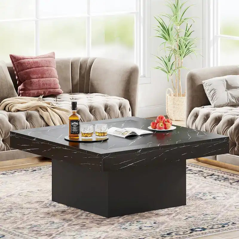Square LED Coffee Table with Adjustable USB Light
