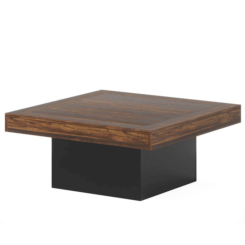 Table basse carrée à LED avec lumière USB réglable