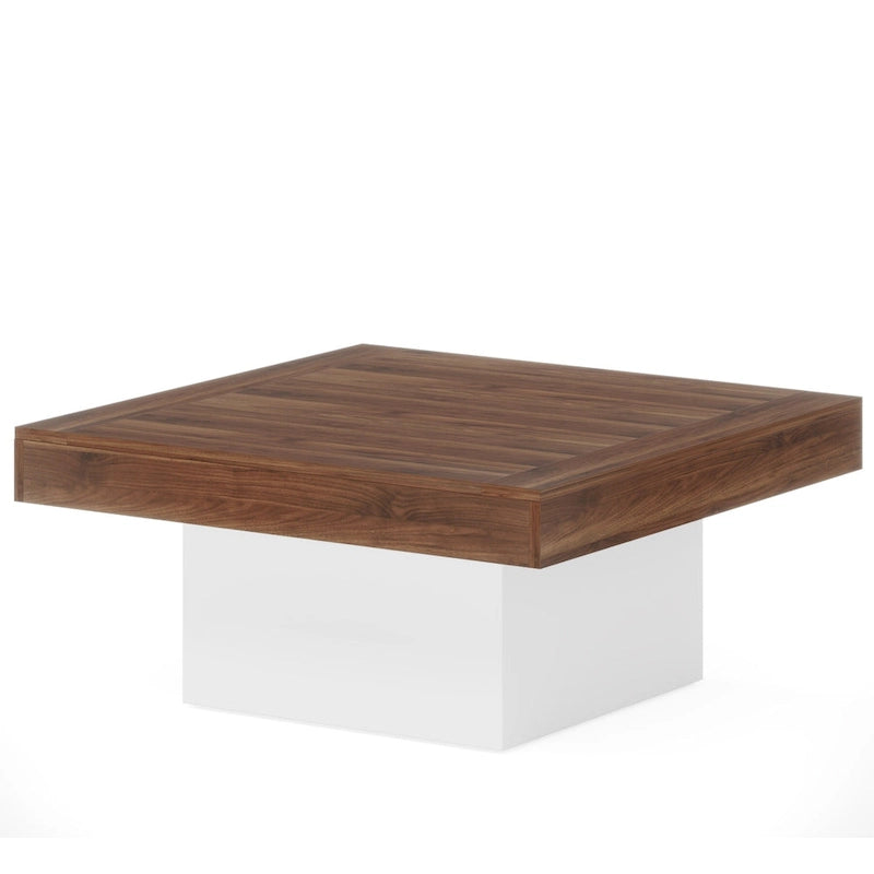 Table basse carrée à LED avec lumière USB réglable