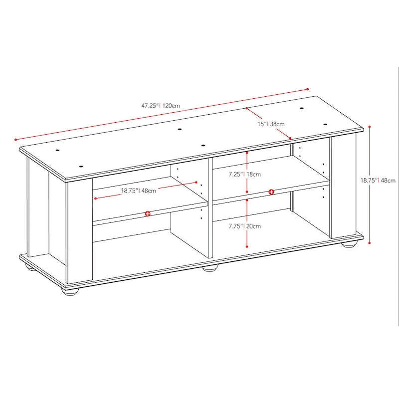 Black TV Stand – Fits TVs up to 55" or 75"