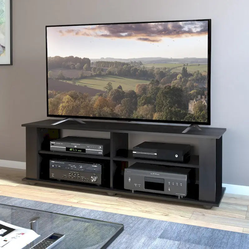 Black TV Stand – Fits TVs up to 55" or 75"