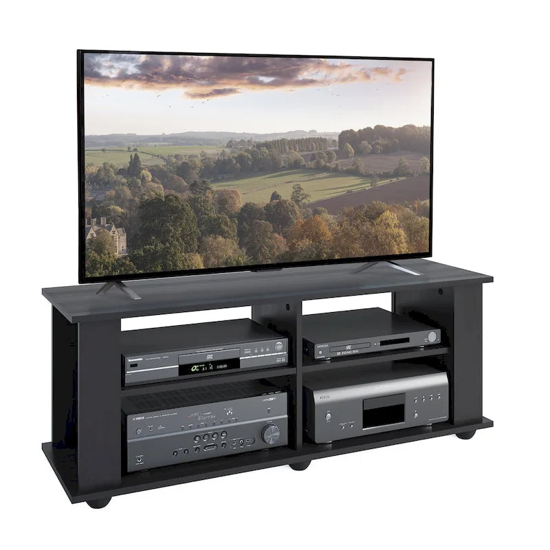 Black TV Stand – Fits TVs up to 55" or 75"