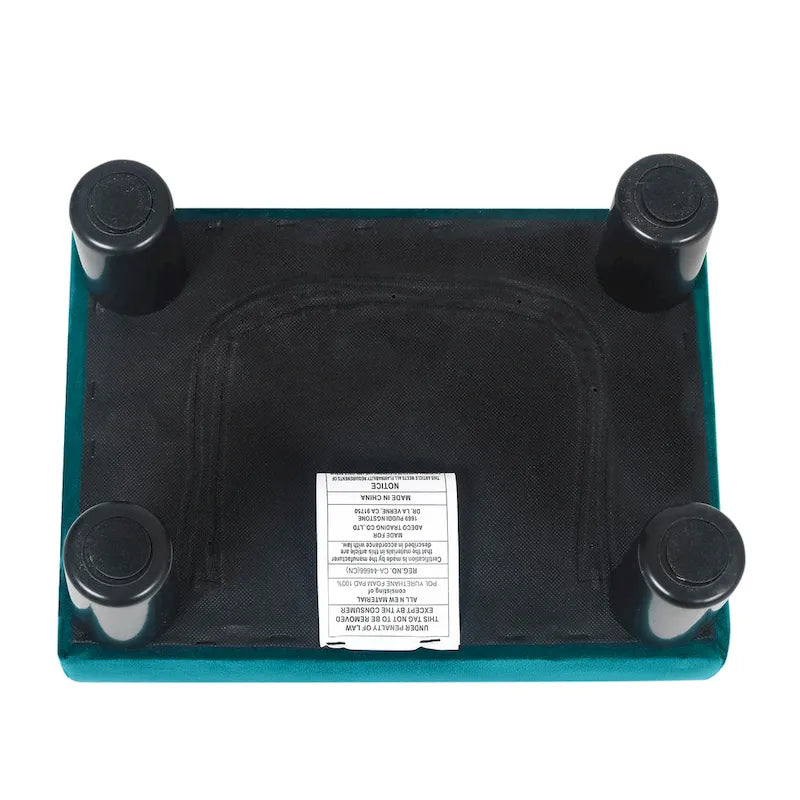 Ottoman en velours avec capitonnage à boutons