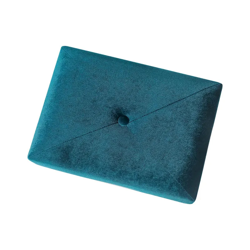 Ottoman en velours avec capitonnage à boutons