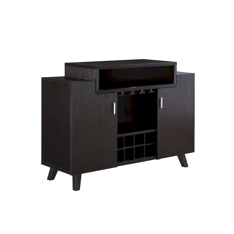Contemporary 8-Bottle Wine Cabinet Buffet