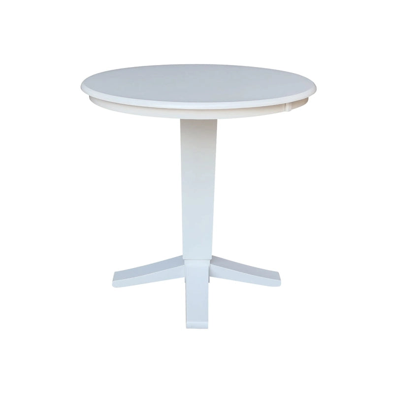 36 in Solid Wood Round Top Counter Height Pedestal Dining Table