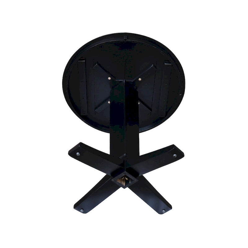 36 in Solid Wood Round Top Counter Height Pedestal Dining Table