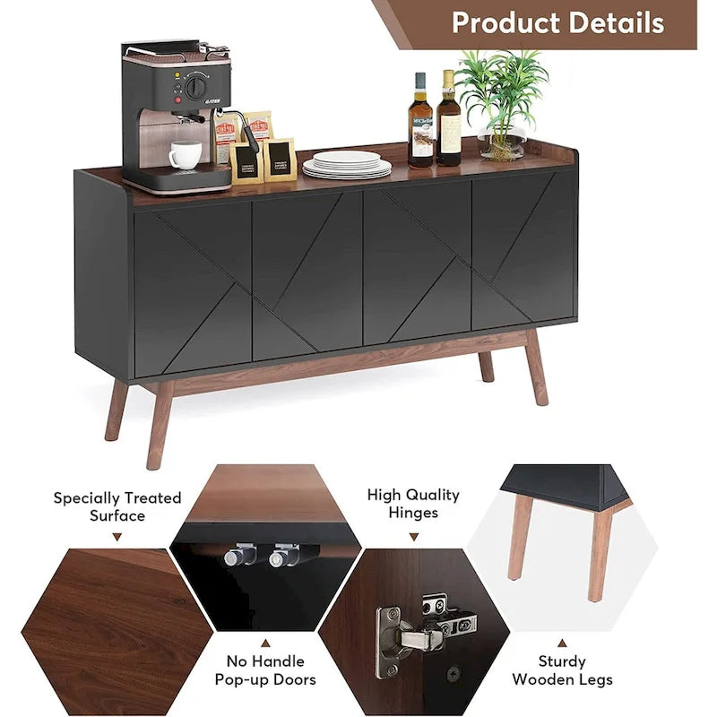 55 inch Buffet Cabinet with Storage and Doors